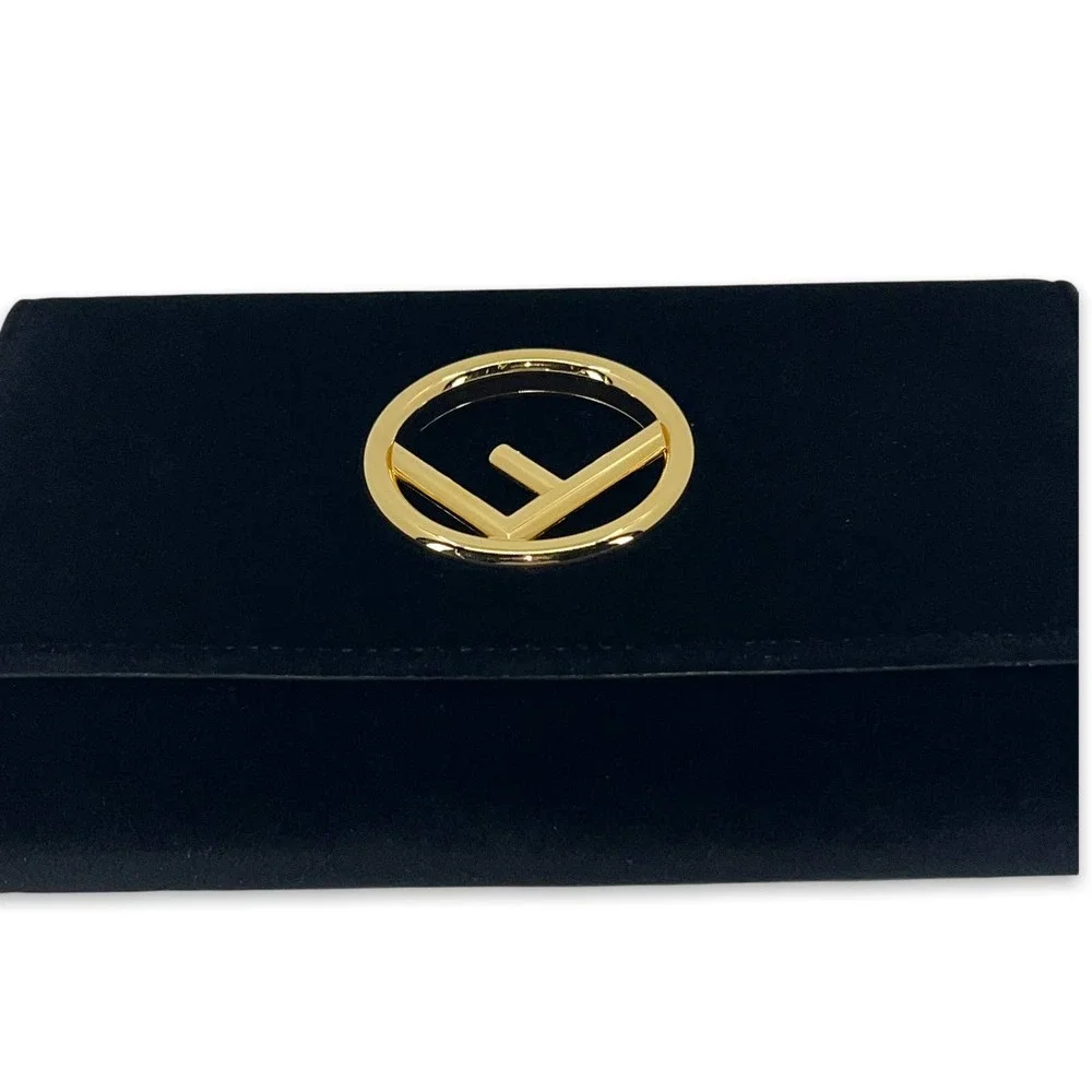 💛SOLD🖤 Fendi Velvet Wallet on Chain in Black - Picture 8 of 11